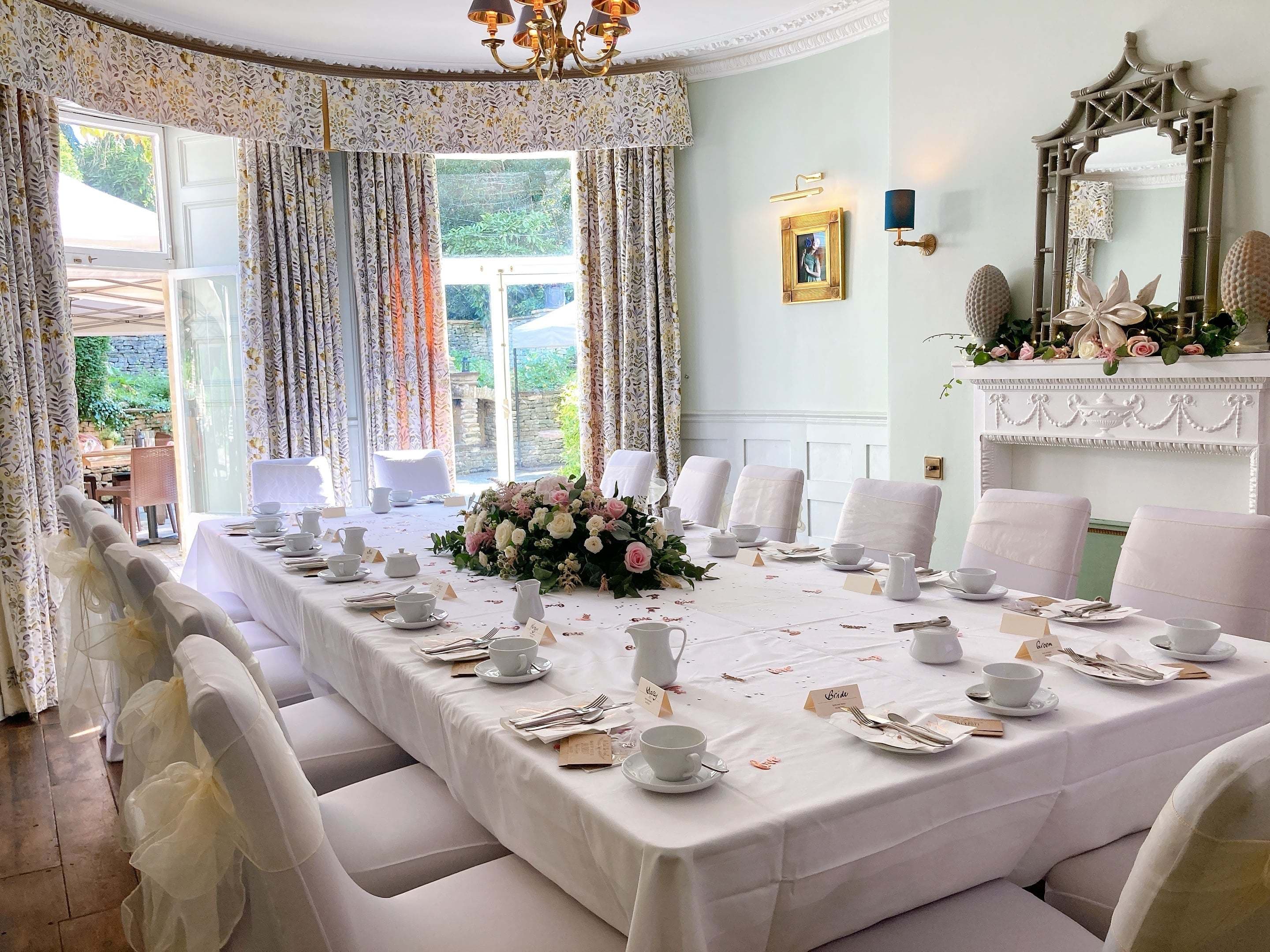 The Wedding Room And Terrace, Burleigh Court Cotswolds photo #2