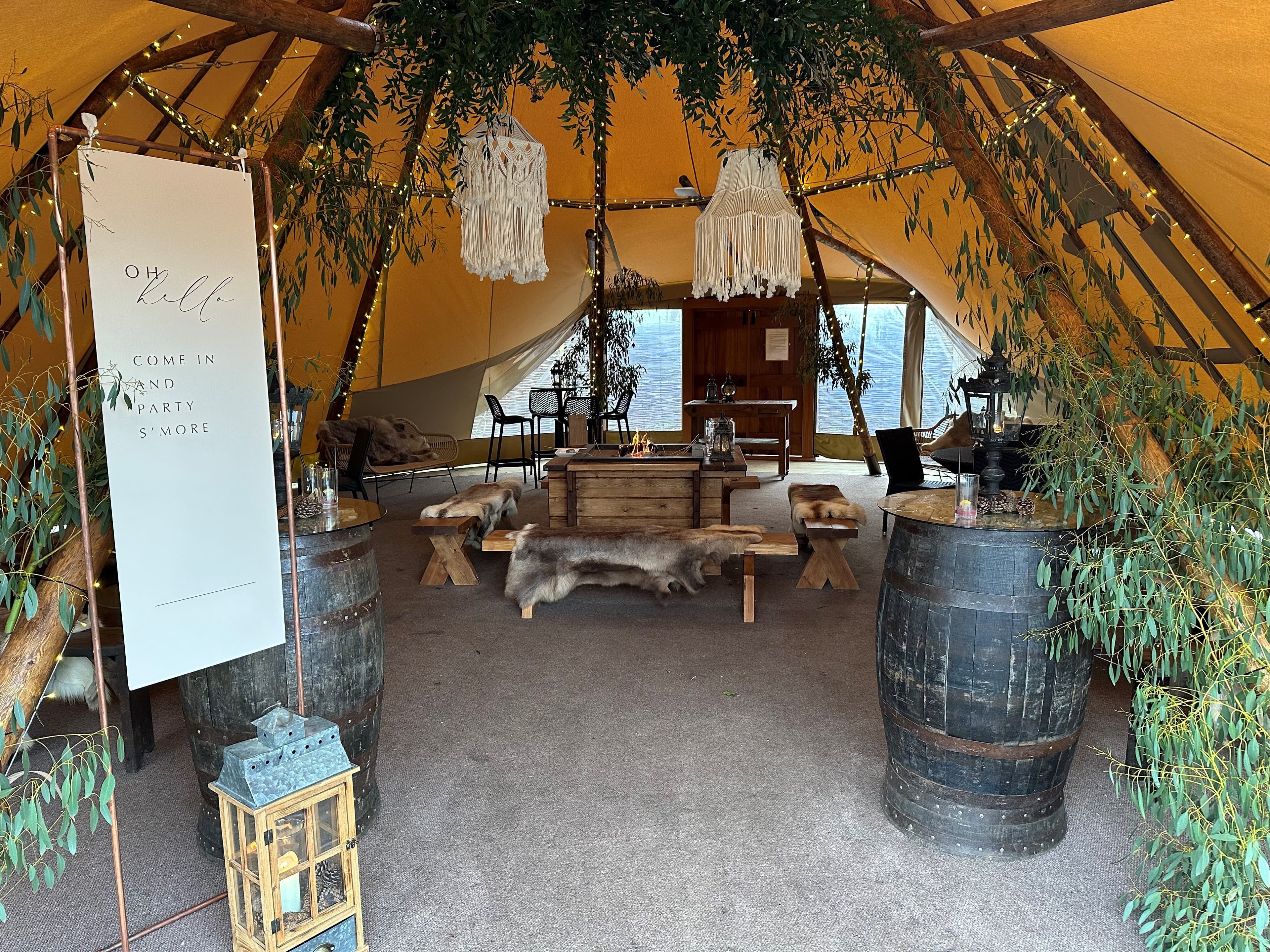 The Tipi & Outdoor Kitchen, The Woodlands At Hothorpe Hall photo #3