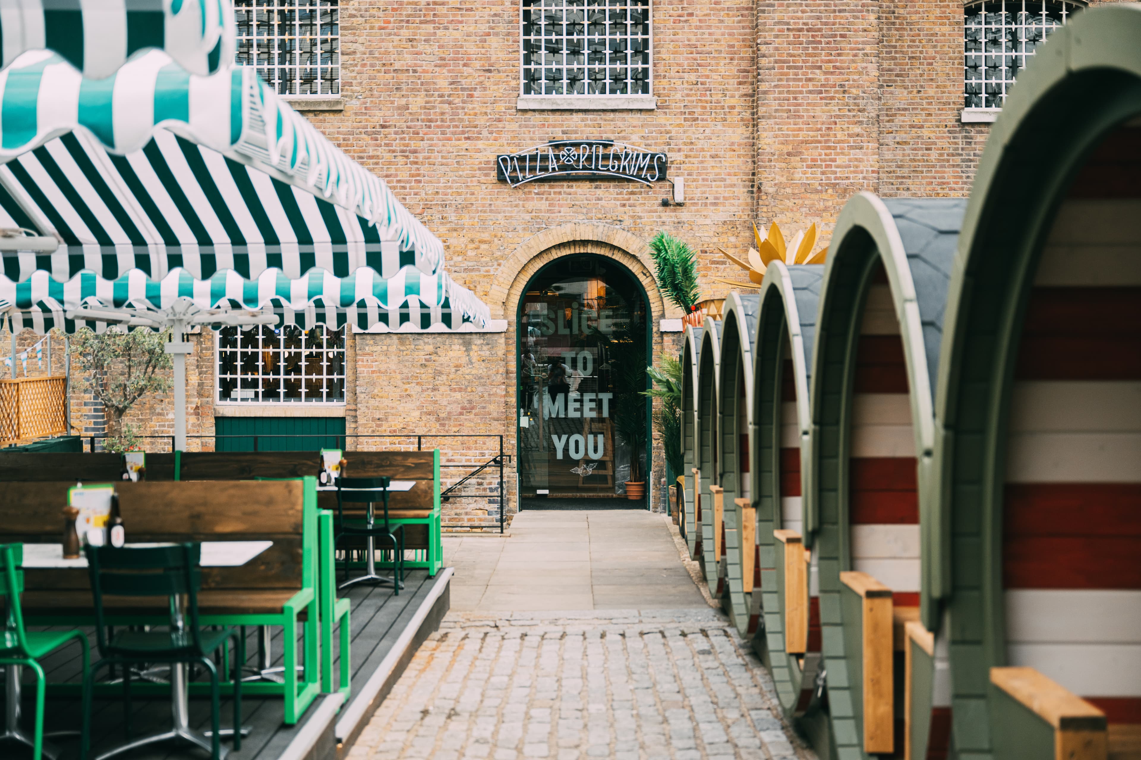 Sunny Quay Side Terrace Summer Parties!, Pizza Pilgrims Canary Wharf photo #2