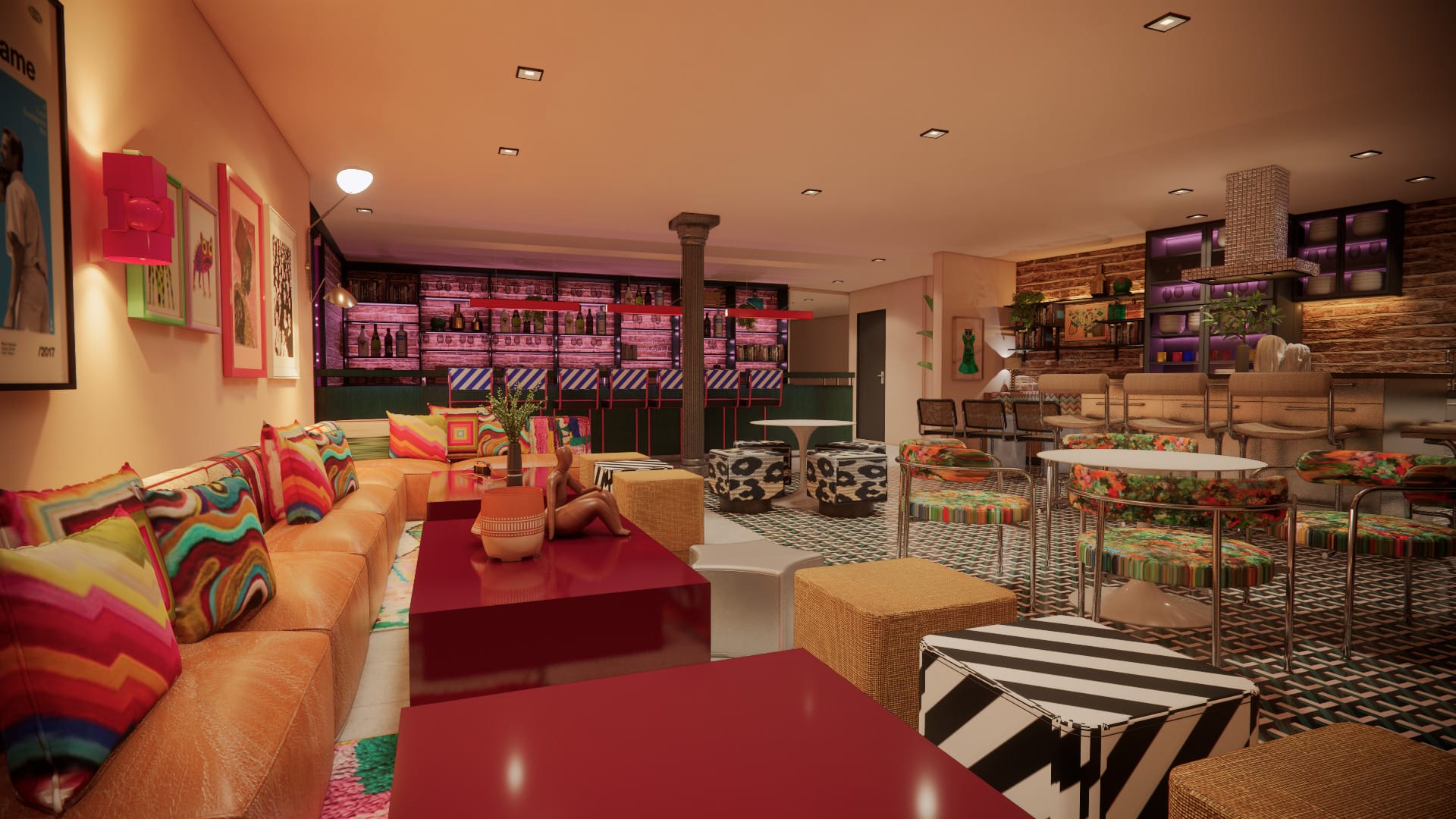 Photo of The Little Neon Door, The Kitchen And Living Room
